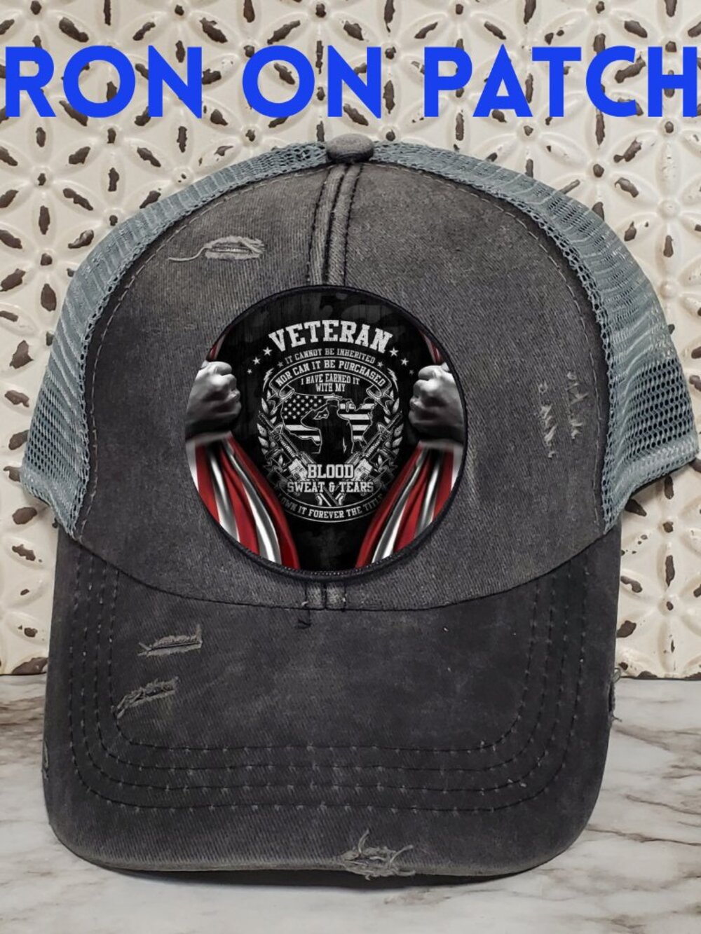 Veteran Iron on Patch